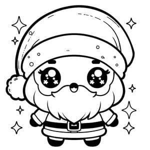 Einfacher Kawaii Weihnachtsmann