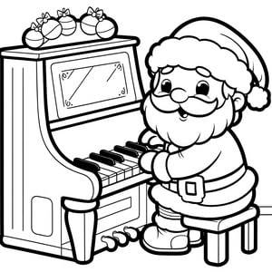 Weihnachtsmann spielt Musik